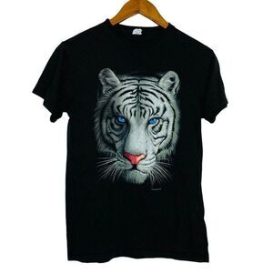 Delta Pro Weight Tiger graphic Print T-Shirt Black